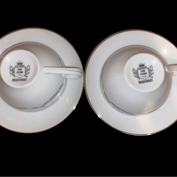 Kaysons Fine China Dining Set Of 6 Vintage Kaysons Golden Fantasy